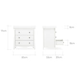 CuddleCo Clara 3 Drawer Dresser Changer - White