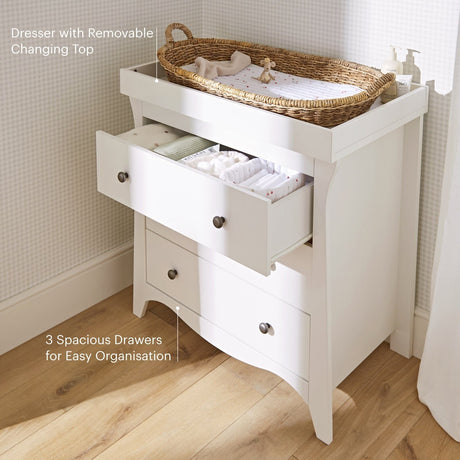 CuddleCo Clara 3 Drawer Dresser Changer - White