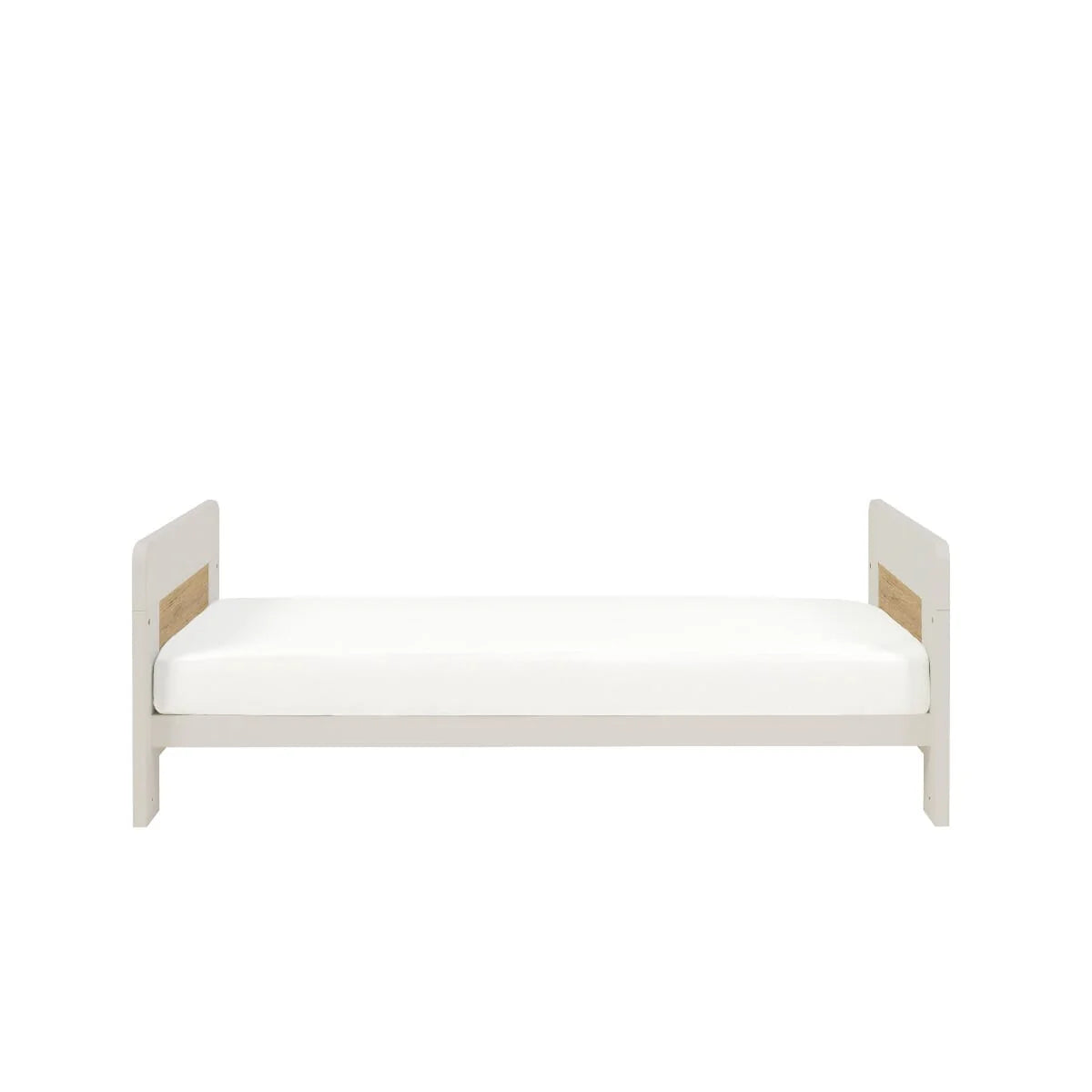 Tutti Bambini Essentials Alba Cot Bed - White Sand / Distressed Oak