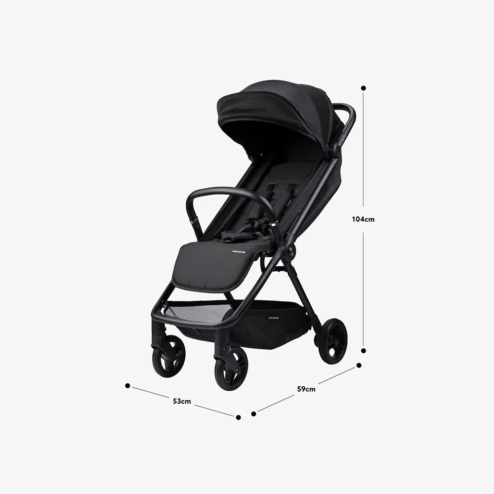 Bababing Auto-Fold Compact Stroller - Black 9