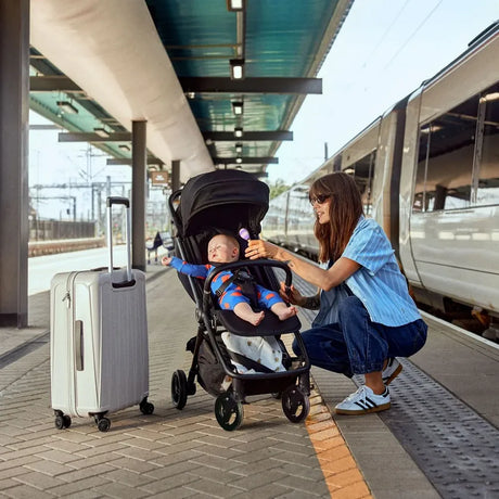 Bababing Auto-Fold Compact Stroller - Minky 2