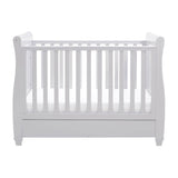 Babymore Eva Sleigh Drop Side Cot Bed - Grey