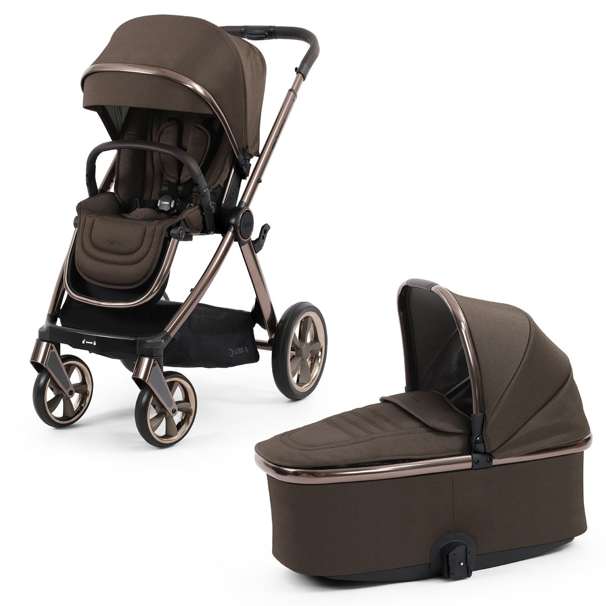 BabyStyle Oyster 4 Luxury Baby & Toddler 360 Car Seat Bundle - Chocolate Velvet