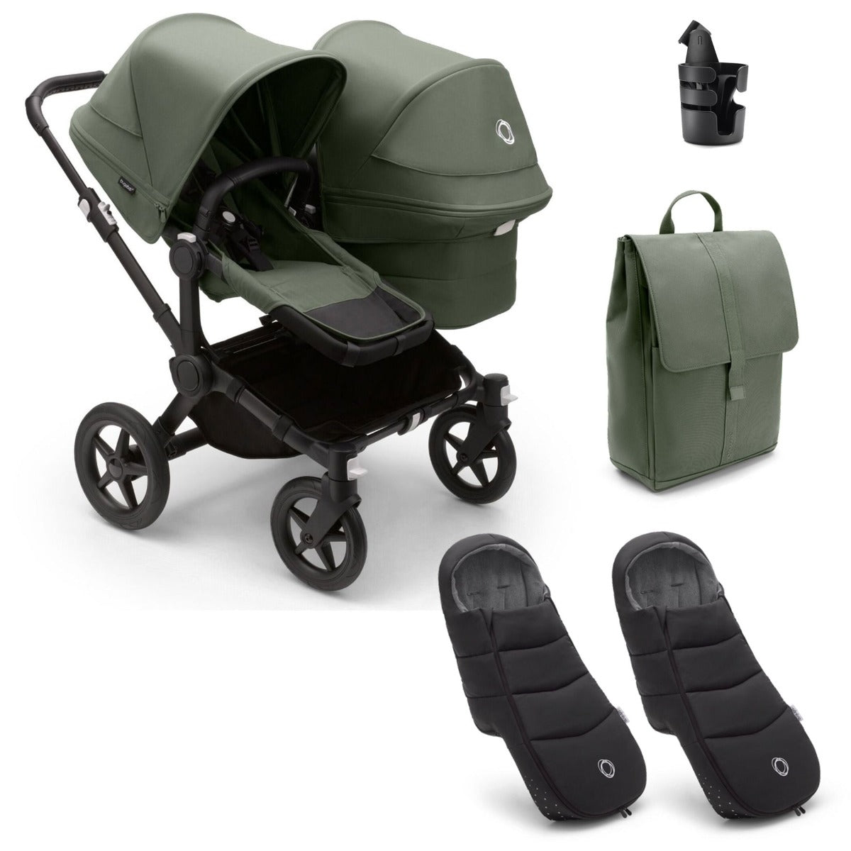Bugaboo Donkey 5 Duo Essential Bundle - Forest Green 1