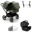 Bugaboo Donkey 5 Duo with Otter 360 Travel System - Black/Forest Green 1