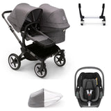 Bugaboo Donkey 5 Duo with Maxi-Cosi Pebble 360 Travel System - Graphite/Grey Melange 1