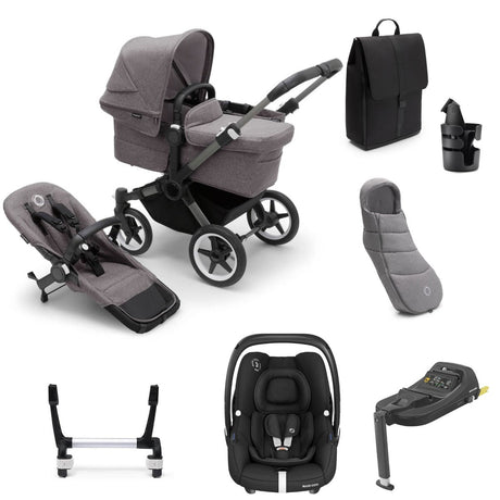 Bugaboo Donkey 5 Mono Ultimate Maxi-Cosi Cabriofix i-Size Travel System Bundle - Grey Melange 1