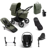 Bugaboo Donkey 5 Mono Ultimate Cybex Cloud T Travel System Bundle - Forest Green 1