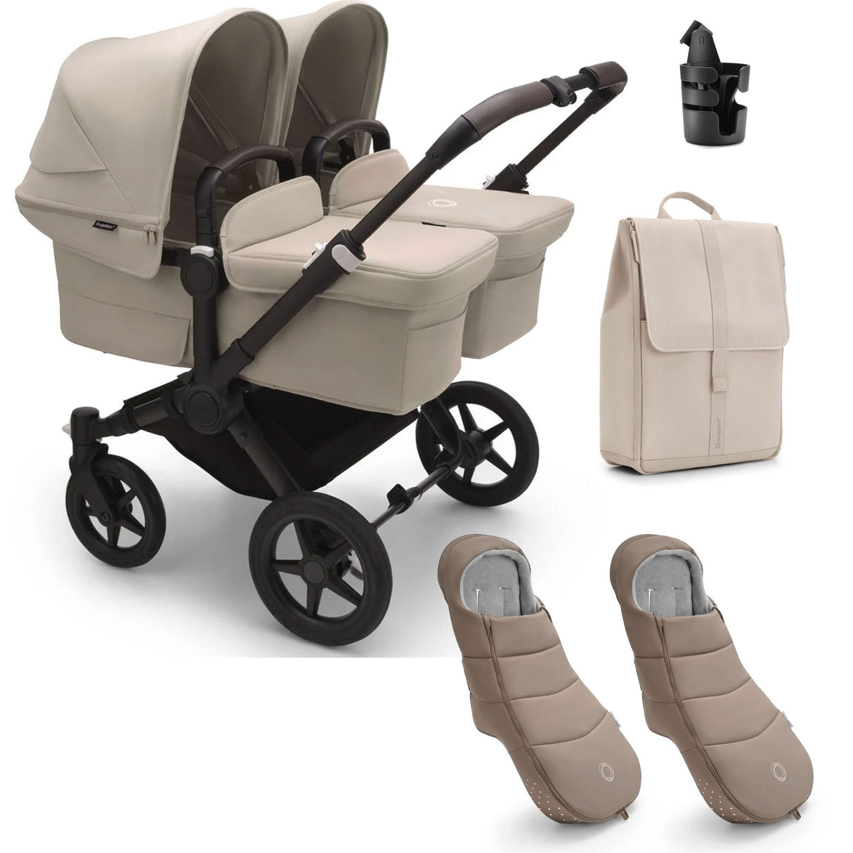 Bugaboo Donkey 5 Twin Essential Bundle - Desert Taupe