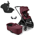 Bugaboo Dragonfly Travel System with Maxi-Cosi Cabriofix i-Size - Black/Dark Cherry 1