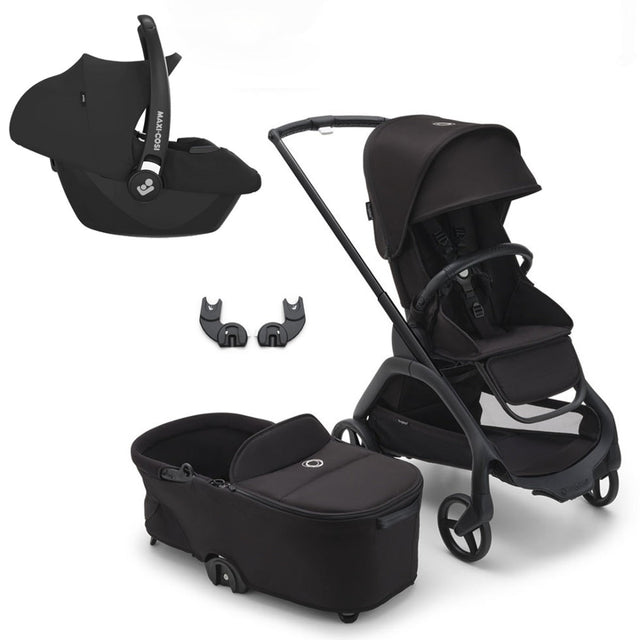 Bugaboo Dragonfly Travel System with Maxi-Cosi Cabriofix i-Size - Black/Midnight Black 1