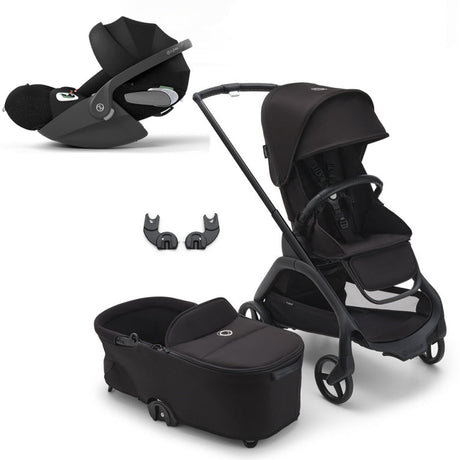 Bugaboo Dragonfly Travel System with Cybex Cloud T - Black/Midnight Black 1