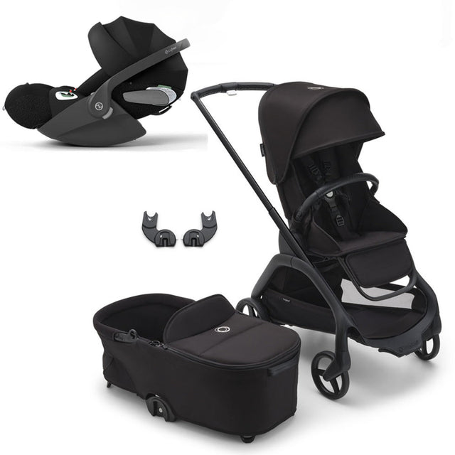 Bugaboo Dragonfly Travel System with Cybex Cloud T - Black/Midnight Black 1