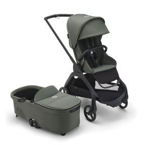 Bugaboo Dragonfly Stroller + Carrycot - Black/Forest Green 1