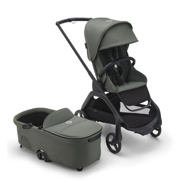 Bugaboo Dragonfly Stroller + Carrycot - Black/Forest Green 1