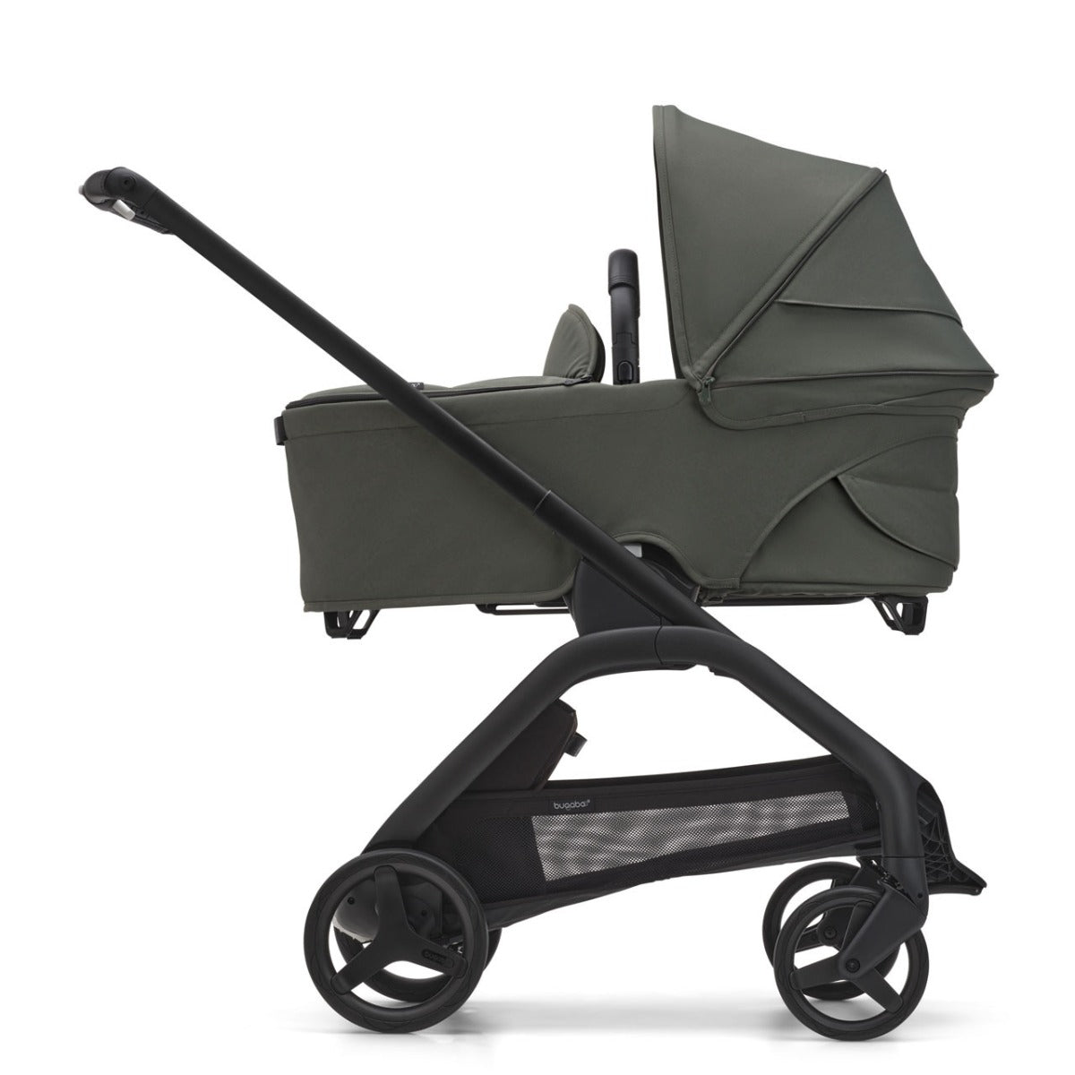 Bugaboo Dragonfly Travel System with Otter 360 + Rotating Isofix Base - Black/Forest Green 5