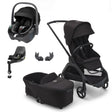 Bugaboo Dragonfly Travel System with Maxi-Cosi Pebble 360 + Rotating Isofix Base - Black/Midnight Black 1