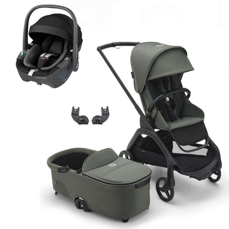 Bugaboo Dragonfly Travel System with Maxi-Cosi Pebble 360 - Black/Forest Green 1