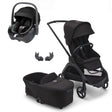 Bugaboo Dragonfly Travel System with Maxi-Cosi Pebble 360 - Black/Midnight Black 1