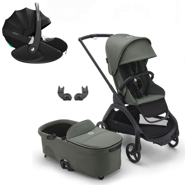 Bugaboo Dragonfly Travel System with Maxi-Cosi Pebble 360 Pro2 - Black/Forest Green 1