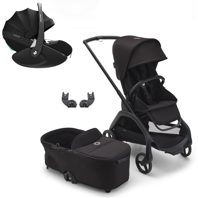 Bugaboo Dragonfly Travel System with Maxi-Cosi Pebble 360 Pro2 - Black/Midnight Black 1
