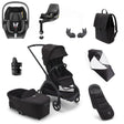 Bugaboo Dragonfly Ultimate Maxi-Cosi Pebble 360 Travel System Bundle - Black/Midnight Black 1