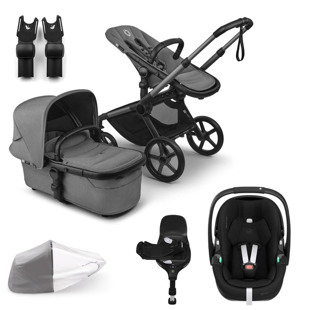Bugaboo Fox 5 Renew with Maxi-Cosi Pebble 360 Pro2 Travel System Bundle - Moon Grey 1