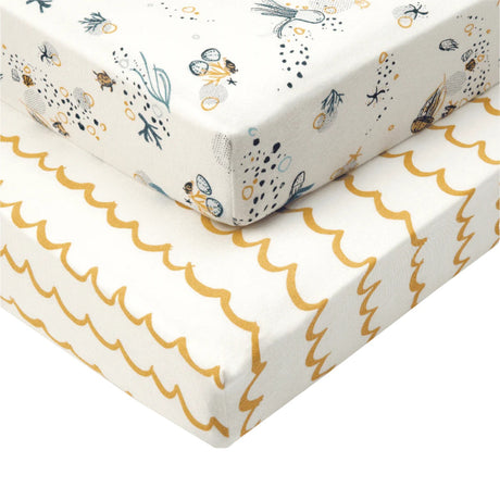 Tutti Bambini Cot Bed Fitted Sheets 2pk - Our Planet