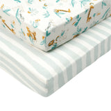 Tutti Bambini Cot Fitted Sheets 2pk - Run Wild