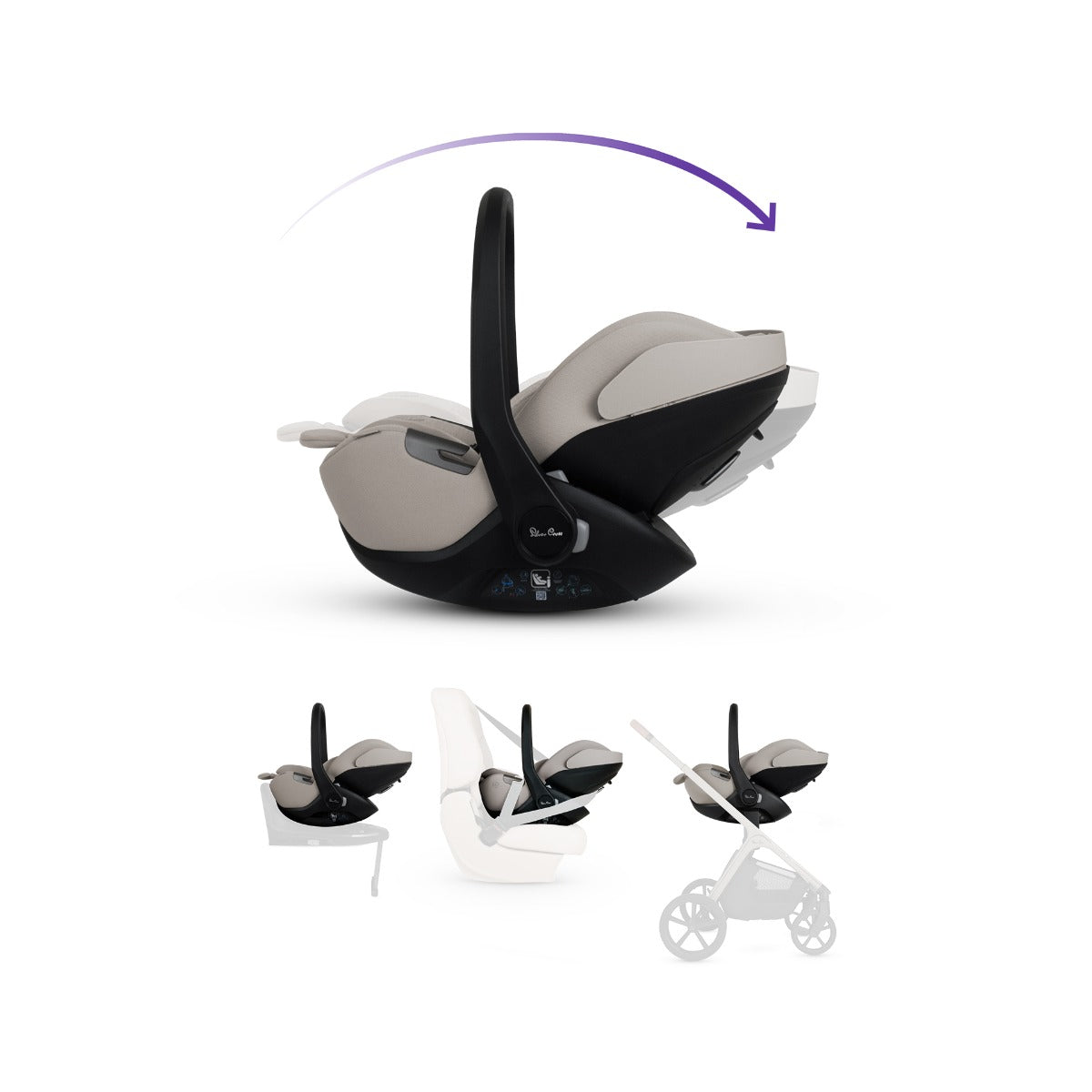 Silver Cross Cove Ultimate 360 Car Seat & Accessory Bundle - Champagne