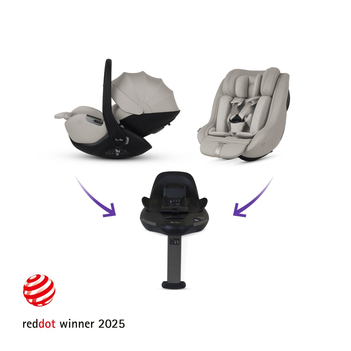 Silver Cross Cove Ultimate 360 Family Car Seat Bundle - Champagne 3