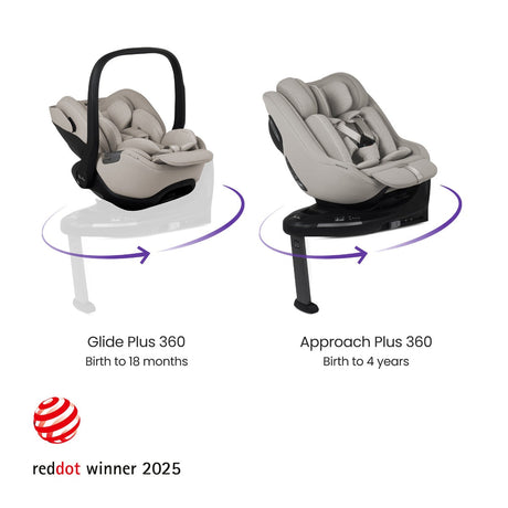 Silver Cross Cove Ultimate 360 Family Car Seat Bundle - Champagne 2
