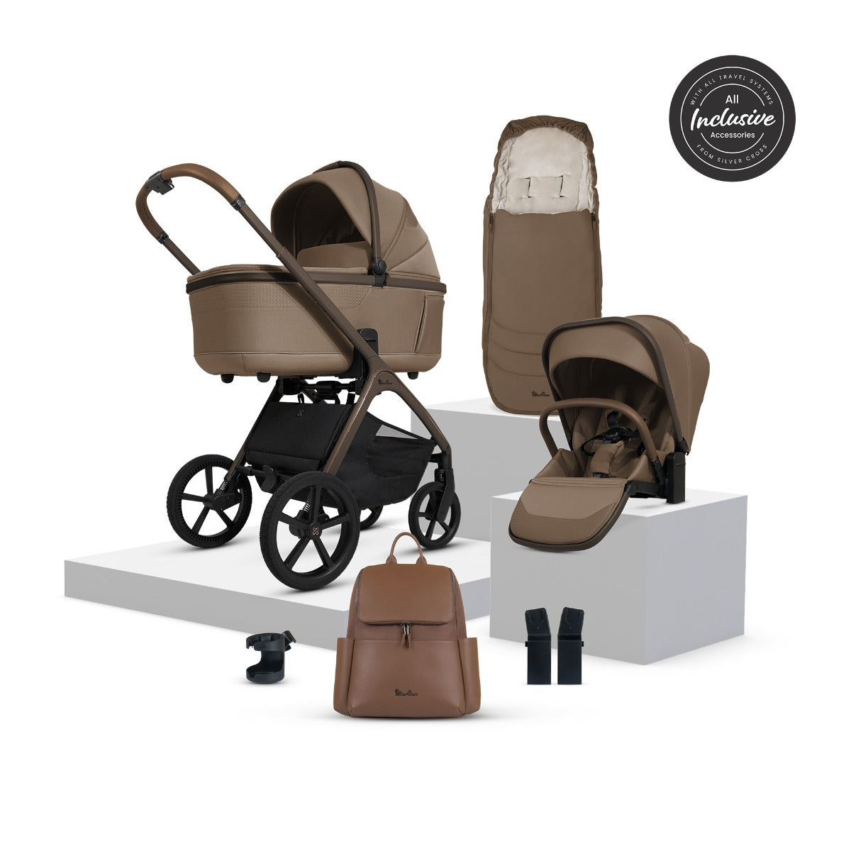 Silver Cross Cove Complete Stroller & Accessory Bundle - Maple 5