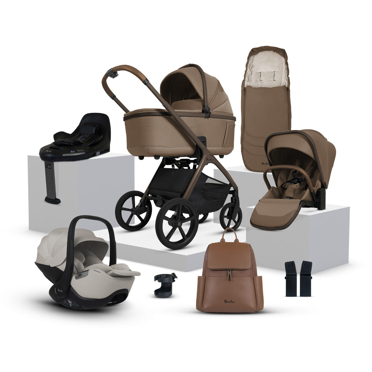 Silver Cross Cove Ultimate 360 Car Seat & Accessory Bundle - Maple