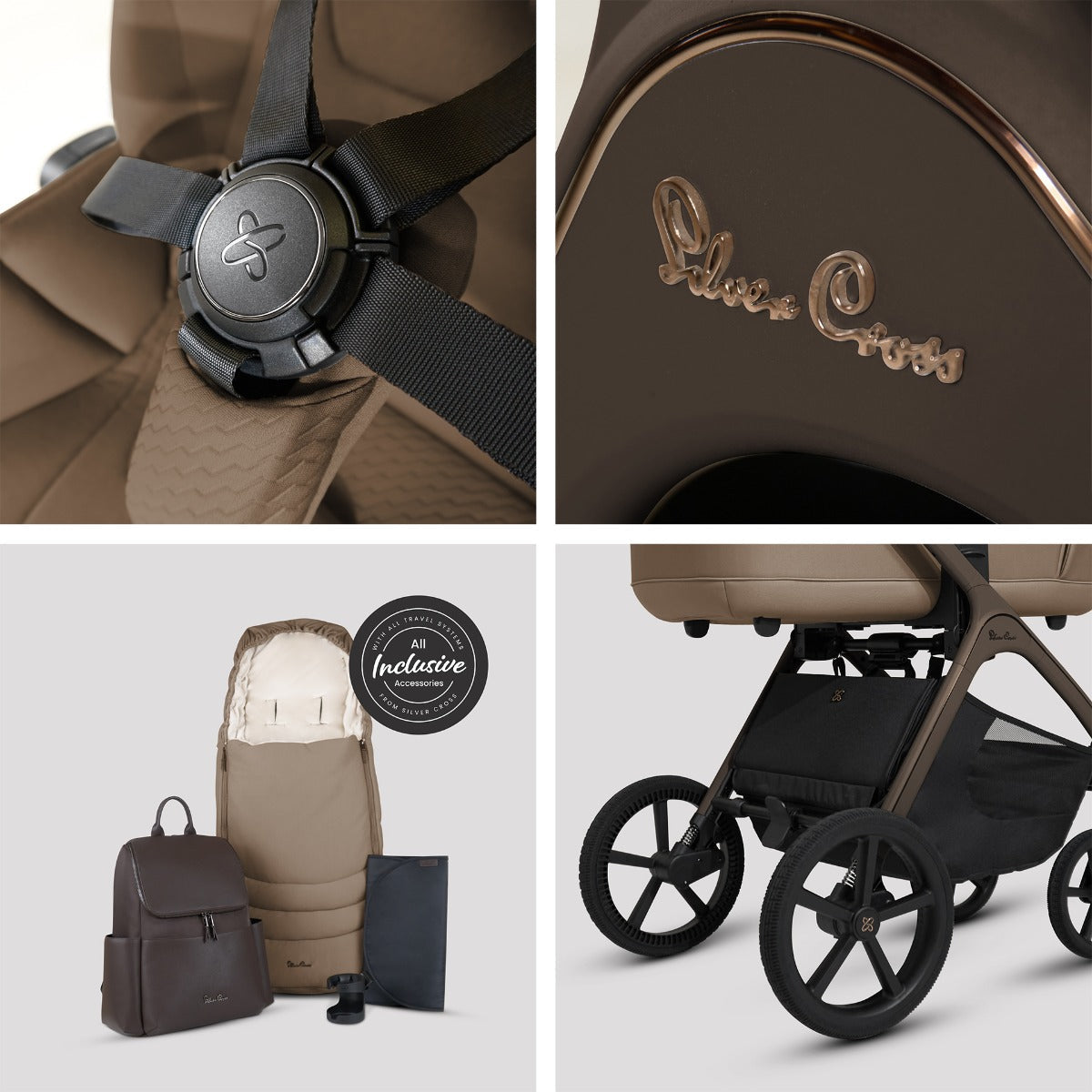 Silver Cross Cove Ultimate 360 Car Seat & Accessory Bundle - Maple