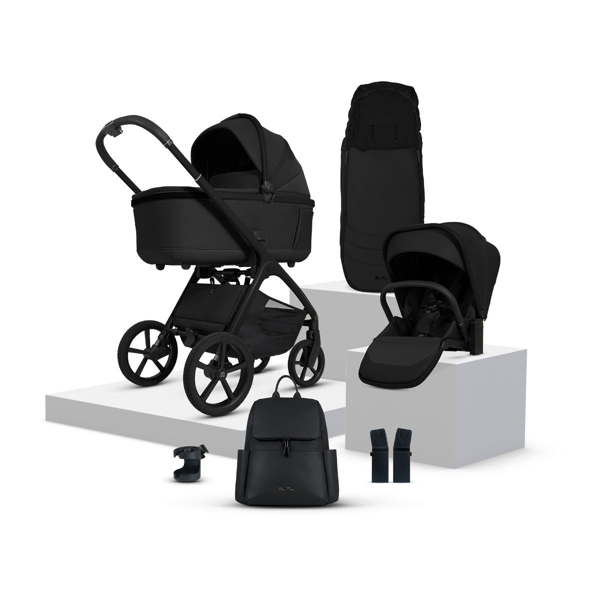 Silver Cross Cove Complete Stroller & Accessory Bundle - Onyx 1