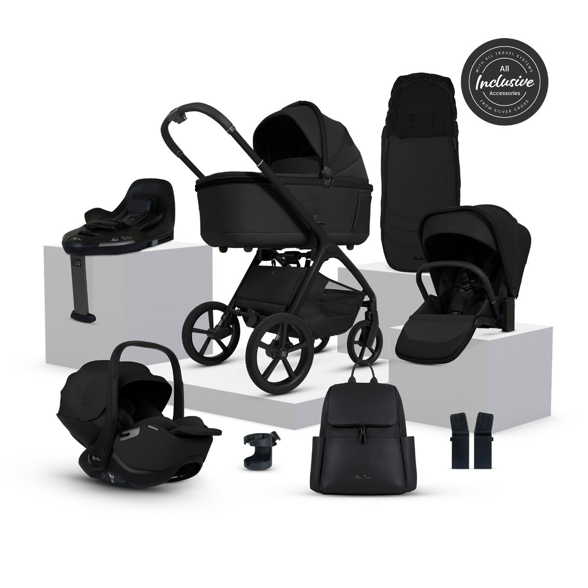 Silver Cross Cove Ultimate 360 Car Seat & Accessory Bundle - Onyx
