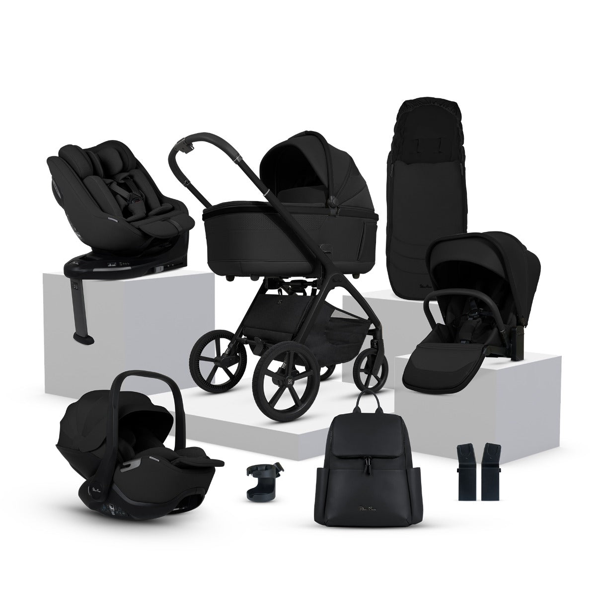 Silver Cross Cove Ultimate 360 Family Car Seat & Accessory Bundle - Onyx