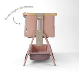 Tutti Bambini CoZee Air 2 Bedside Crib - Drifted Oak / Blush