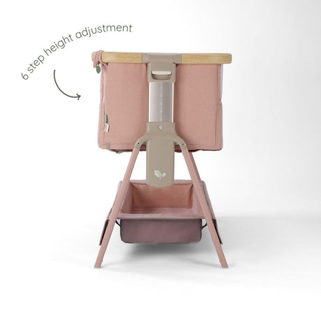 Tutti Bambini CoZee Air 2 Bedside Crib - Drifted Oak / Blush