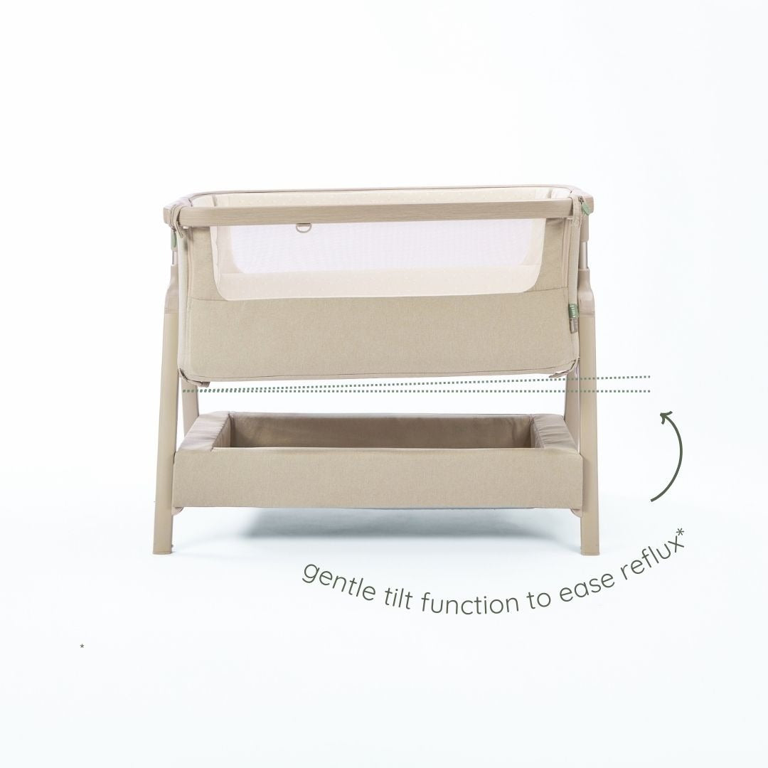 Tutti Bambini CoZee Air 2 Bedside Crib - Soft Walnut / Cocoa