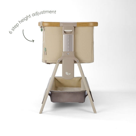 Tutti Bambini CoZee Air 2 Bedside Crib - Toasted Oak / Sand