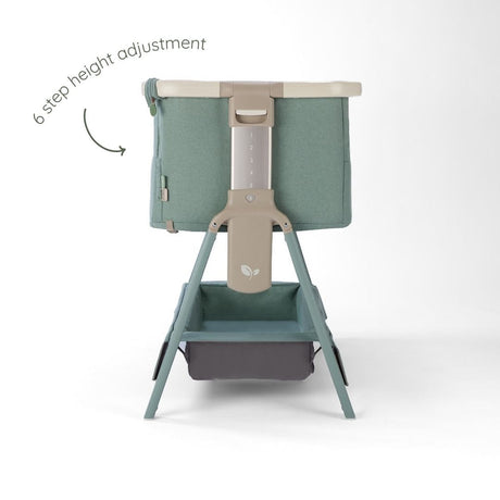 Tutti Bambini CoZee Air 2 Bedside Crib - Whitewash / Kelp
