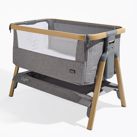 Tutti Bambini Essentials CoZee Air Bedside Crib & Bedding Bundle - Oak & Charcoal