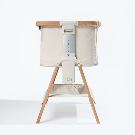 Tutti Bambini CoZee Air Bedside Crib - Scandinavian Walnut & Ecru