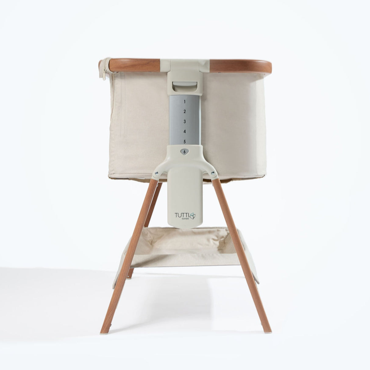 Tutti Bambini CoZee Bedside Crib - Scandinavian Walnut & Ecru