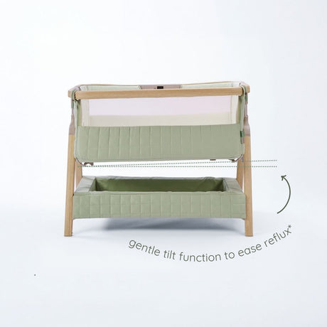 Tutti Bambini CoZee Sense Bedside Crib - Drifted Oak / Eucalyptus
