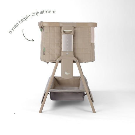 Tutti Bambini CoZee Sense Bedside Crib - Soft Walnut / Cocoa