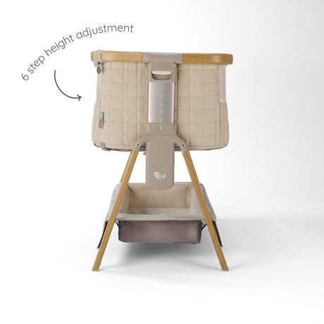 Tutti Bambini CoZee Sense Bedside Crib - Toasted Oak / Sand