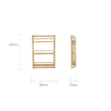 CuddleCo Aria Wave Bookshelf - Rattan 3